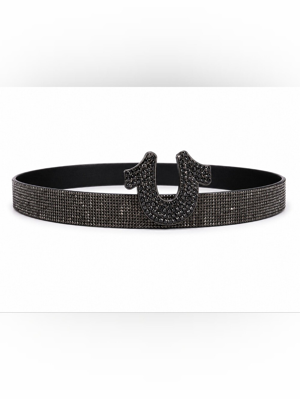 🆕️True Religion Crystal Rhinestone Belt Black Size S NWT